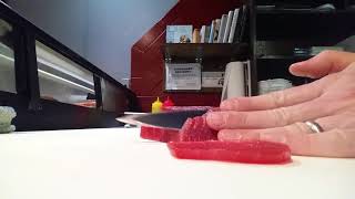 Making maguro (tuna) nigiri at Zen of Sushi, Port St Lucie, FL