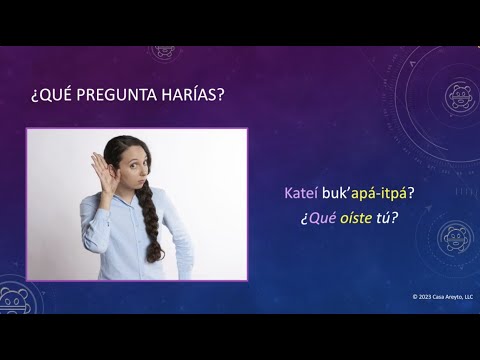 Let's Talk Taíno en español 71 - Pregunta en taíno: ¿Qué?