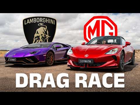 Thumbnail for Lambo vs MG drag race: Aventador Ultimae vs Cyberster, can electric beat V12? by Car