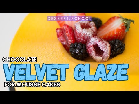Chocolate Velvet technique / Mousse cake with velvet coating / Velvet glaze / Шоколадный Велюр