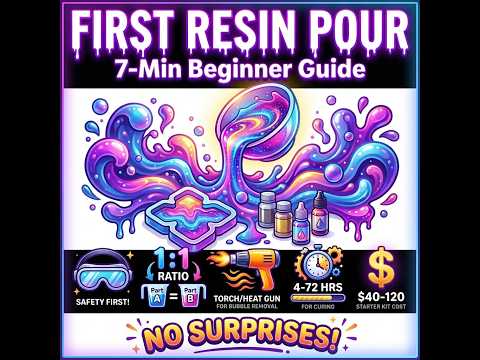 Pour Your First Epoxy Resin Piece: Beginner's 7-Min Guide (Setup to Finish!)