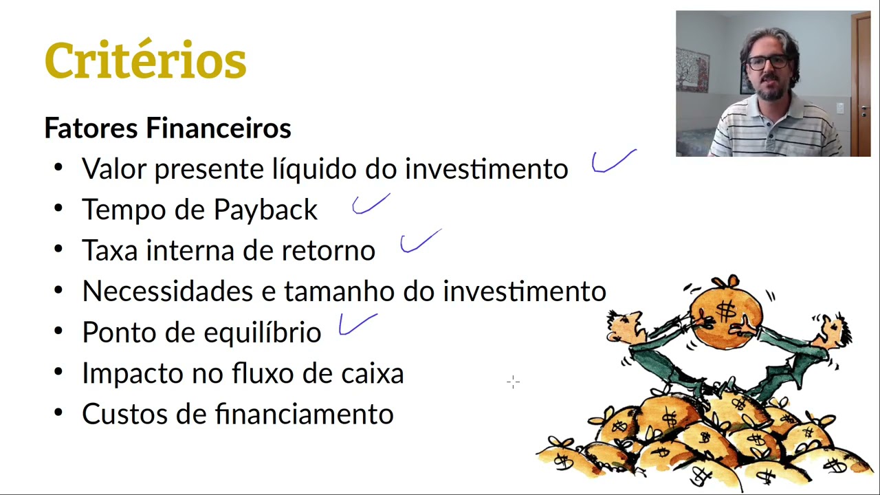 Escolha de Critérios para Gestão de Portfólio de Projetos