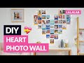 DIY HOW TO DO A HEART PHOTO WALL