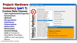 OOP Programming (VB) - 12H Hardware Inventory Project (part 1)