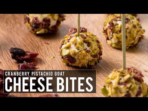Cranberry Pistachio Goat Cheese Bites