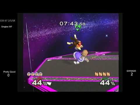 GSS 67 SSBM - Pretty Good (Ice Climbers) vs. GWM420 (Fox) - Melee WF