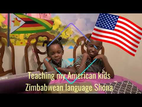 Teaching my American kids Zimbabwean language Shona. Episode 1