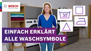 Was bedeuten die Waschsymbole & Trocknungssymbole? Einfach erklärt! | Bosch Waschen