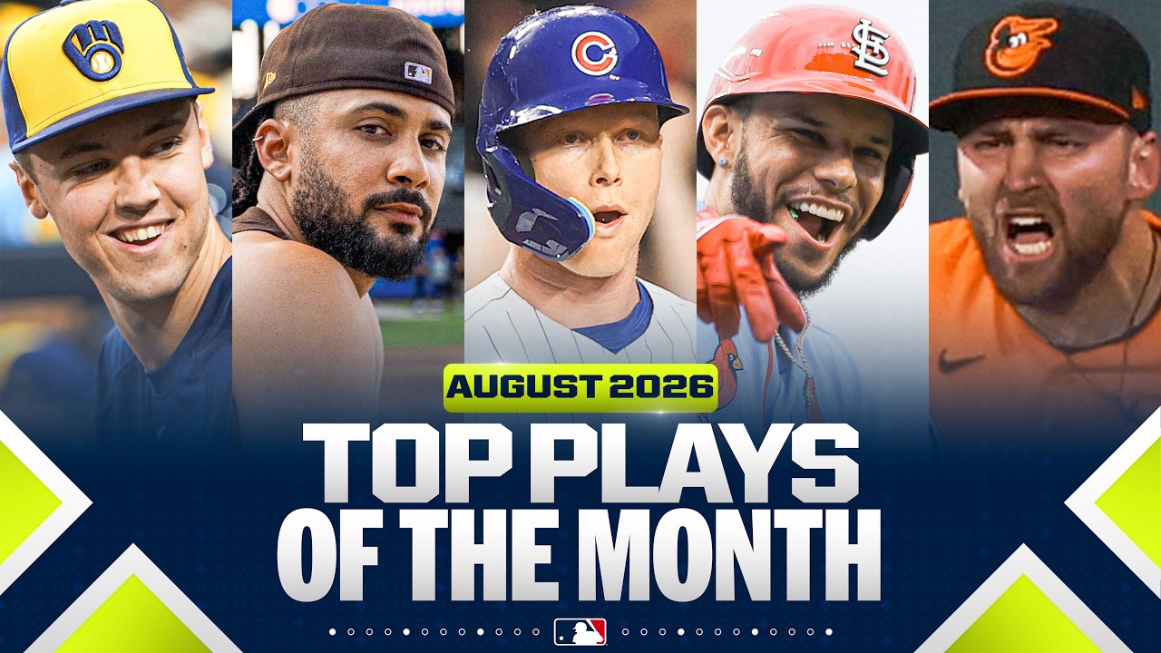 We ranked MLB's Top Plays from August 2026! (The month of PCA, HISTORIC rookie performances & MORE!)