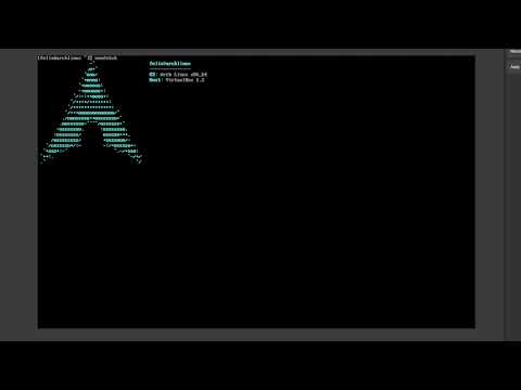 messing around in Arch Linux (SMALL TEXT)