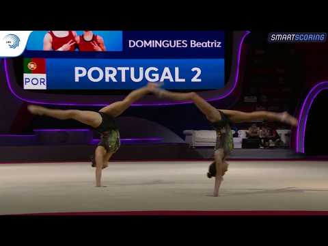 Leonor CRUZ & Beatriz DOMINGUES (POR) - 2019 junior Europeans, all-around final