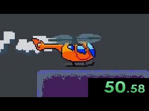 I tried speedrunning Retro Helicopter on Coolmathgames and crashed multiple times
