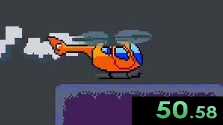I tried speedrunning Retro Helicopter on Coolmathgames and crashed multiple times