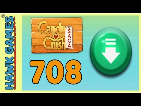 Candy Crush Saga Level 708 (Ingredients level) - 3 Stars Walkthrough, No Boosters