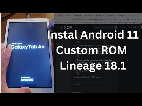 Instal Android 11 Custom ROM Lineage 18.1 onto Samsung Galaxy Tab A6 2016 SM T580