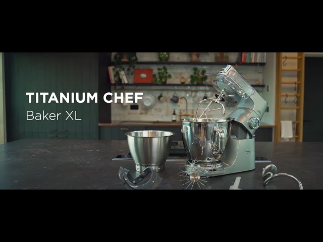 Kenwood KVL85.004SI Chef Titanium Baker XL Stand Mixer with 7L & 5L Bowls - Silver