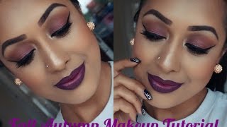 Soft Fall Autumn Makeup Tutorial with strong lips