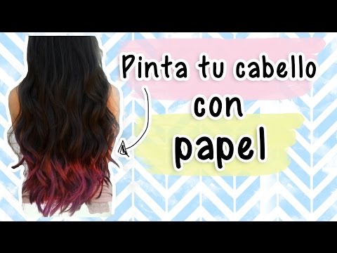 Como pintar el cabello con papel crepe