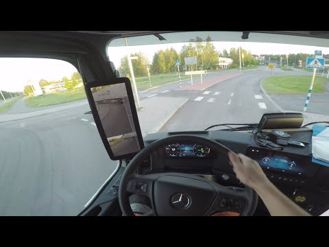 Mercedes-Benz Actros 2020 (Mirrorcam) POV Drive with trailer - 27 meter truck