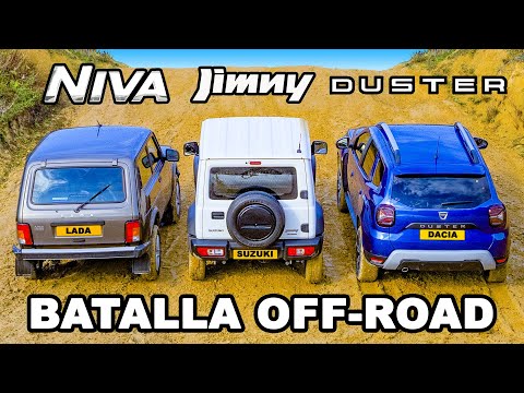 LADA Niva vs Jimny vs Duster: ARRANCONES CUESTA ARRIBA y ¿cuál es el mejor OFF-ROAD?