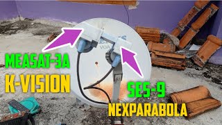 Download lagu Ses 9 & Measat 3a || Parabola Mini 45 cm || mp3