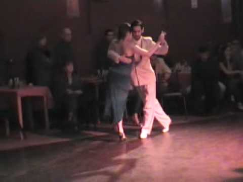  Stefania Colina  and  Juan Martin Carrara  are  dancing  to  the  tango  "  Café Domínguez  "