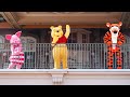 Pooh Tigger Now Greet With Piglet Rabbit And Eeyore On Main Street Train Station At Magic Kingdom