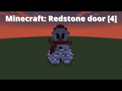 INSANE Minecraft Redstone Door! Unbelievable 1x1 Door in a Snowman!