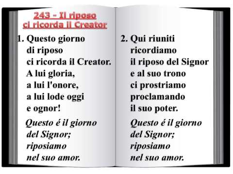 243 Il riposo ci ricorda il Creator - Innario Chiesa Cristiana Avventista del Settimo Giorno 2014