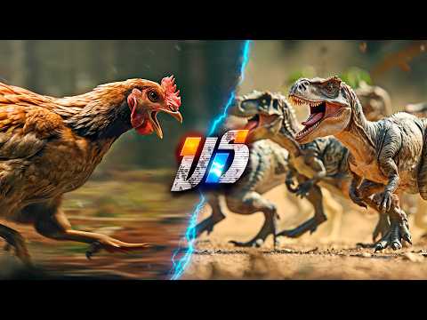 1 T Rex Sized Chicken VS 100 Chicken Sized T Rexes