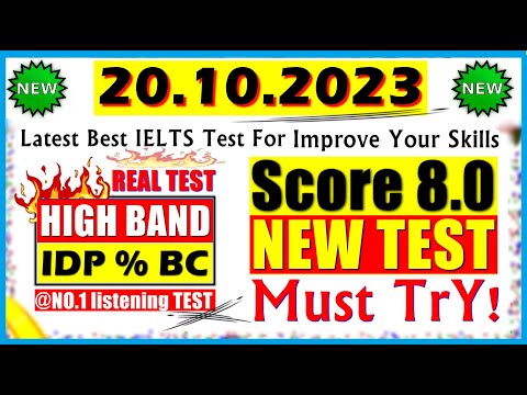 IELTS LISTENING PRACTICE TEST 2023 WITH ANSWERS | 20.10.2023