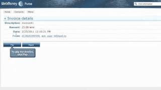 WebMoney Keeper Mini: How to pay an invoice