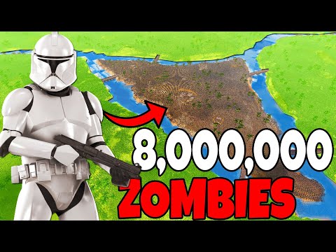 Clone Army Island Fortress Surrounded by 8 MILLION ZOMBIES!? - UEBS 2: Star Wars Mod