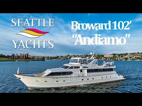 The largest, updated yacht for UNDER a million 102' Broward "Andiamo" 1991/2023