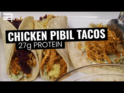 Easy Chicken Pibil Tacos | 27g Protein Recipe | FREE Nutrition Guidebook Download