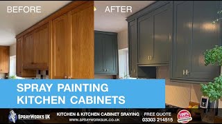 Spray Painting Kitchen Cabinets | Sprayworks UK | 03303 214515 | Free Quotes kitchens and cupboards