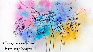 Anyone Can Paint This!  Easy Watercolor Dandelions for beginners 