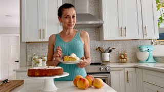 I Baked Soft and Fluffy Peach Cake | EUHOMY Ice Maker | Heghineh