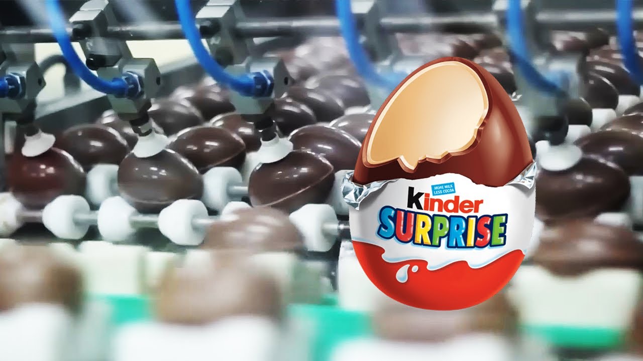 How KINDER SURPRISE Chocolate EGGS are MADE 🥚 - KINDER SURPRISE FACTORY