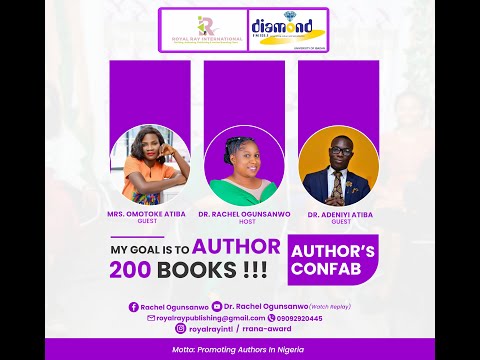 AUTHOR'S CONFAB (Episode 2) featuring Author couple Mrs. OMOTOKE ATIBA and her husband ADENIYI ATIBA