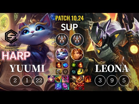 ESC Harp Yuumi vs Leona Sup - KR Patch 10.24