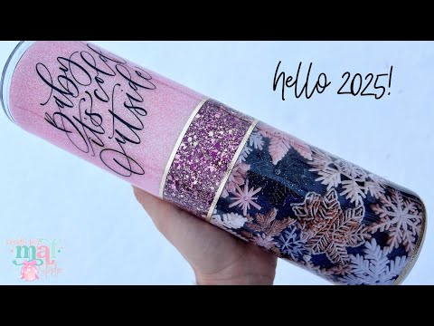 Winter Wonderland Vinyl Wrap Split Tumbler Tutorial