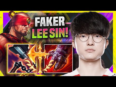 FAKER DESTROYING WITH LEE SIN! - T1 Faker Plays Lee Sin Jungle vs Ekko! | Season 11