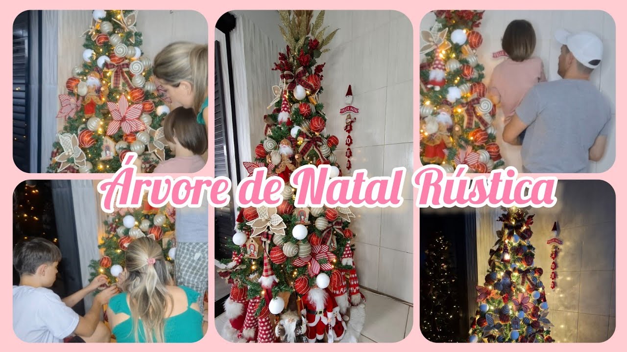 ÁRVORE DE NATAL 2024/MONTAMOS E DECORAMOS NOSSA ÁRVORE RÚSTICA#arvoredenatal#arvorerustica#natal2024