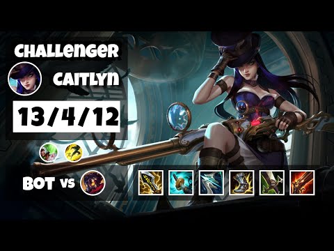 Caitlyn 11.6 Gameplay Challenger Replay Bot Lane - S11 (13/4/12) - KOREAN