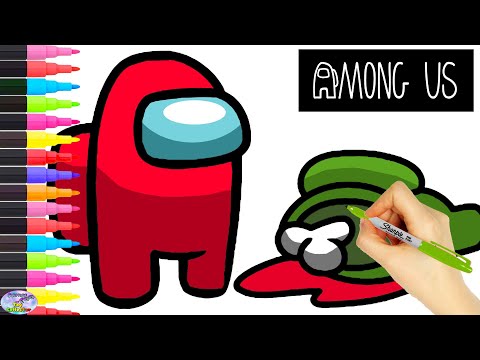 Among Us Game Coloring Book - Suspect Crew Member  - Colouring Page With Markers | SETC
