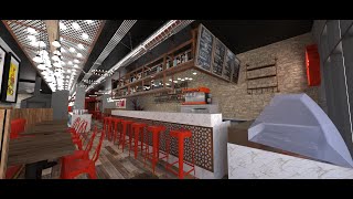 How to design a urban or industrial style restaurant concept design