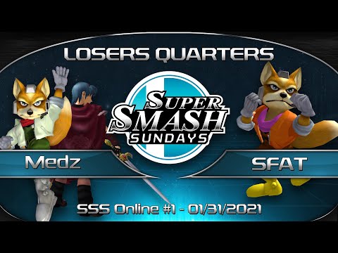 Super Smash Sundays Online #1 Medz (Marth/Fox) vs. SFAT (Red Fox) - SSBM Singles Losers Quarters