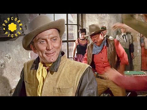 Impromptu Fight at the Saloon (Kirk Douglas) | The War Wagon (1967)