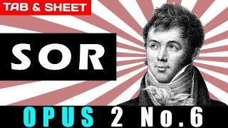 Opus 2 No 6 Siciliana by Fernando Sor | Detailed Guitar Tab, Sheet Music, & MIDI Tutorial